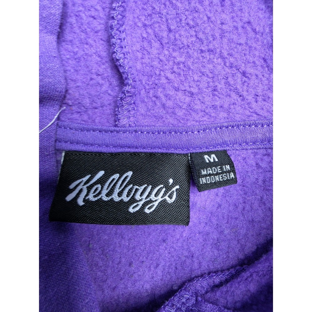 Kellogg's Hoodie Unisex M Purple Froot Loops Toucan Sam Graphic Fleece Lined - Picture 4 of 7